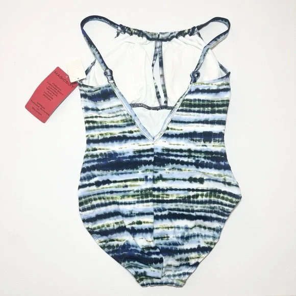 Magicsuit Miraclesuit Womens Swimsuit Size 12 Flower Child Tie Dye Print Keyhole - Picture 4 of 11